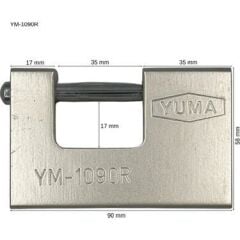 Yuma kayar milli döküm asma kilit 90 mm