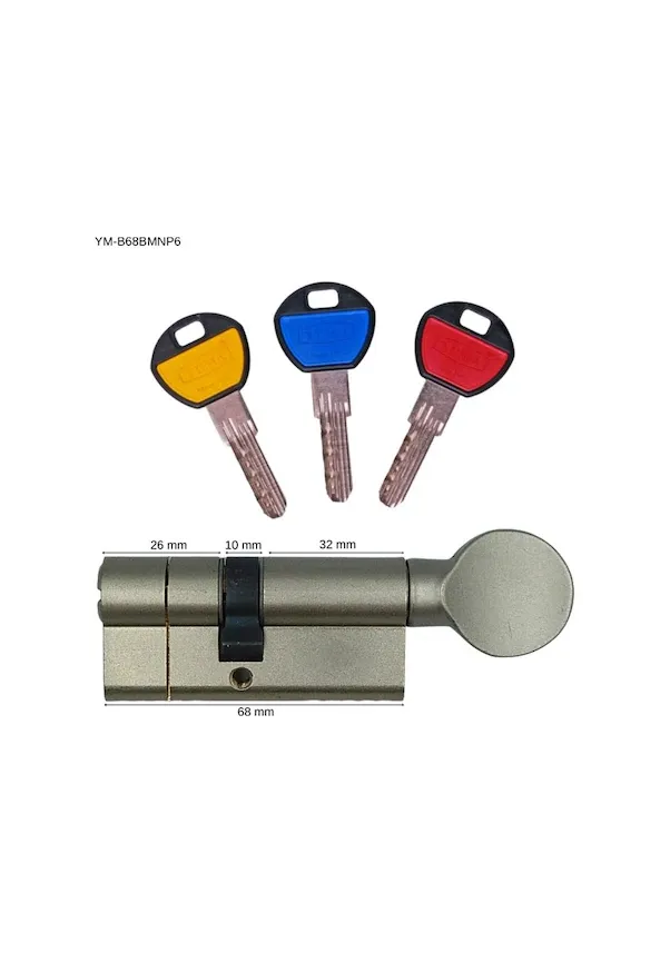 Yuma bilyalı mandallı 6 pimli barel 68 mm nikel