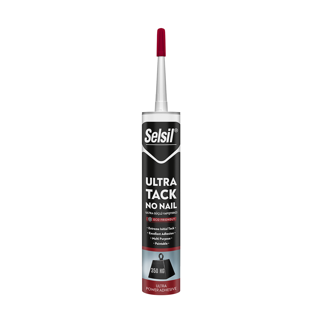 Selsil ultra tack yüksek performanslı güçlü montaj korniş yapıştırıcı beyaz 290 ml