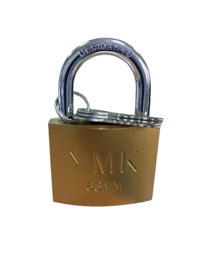 Ymk  asma kilit sarı boyalı döküm 63 mm